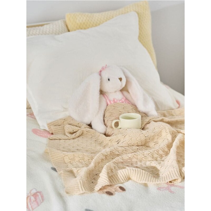 Sinsay - Jednofarebná detská deka - béžová 67430969