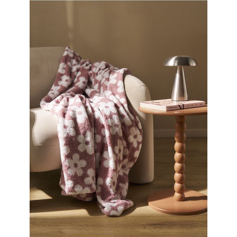 Sinsay - Deka s kvetmi - pastelová ružová 67430985