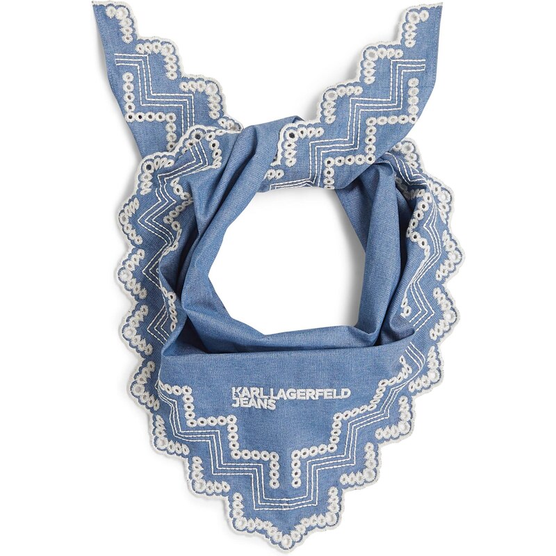 KARL LAGERFELD JEANS Šatka modrá denim / biela 67436807