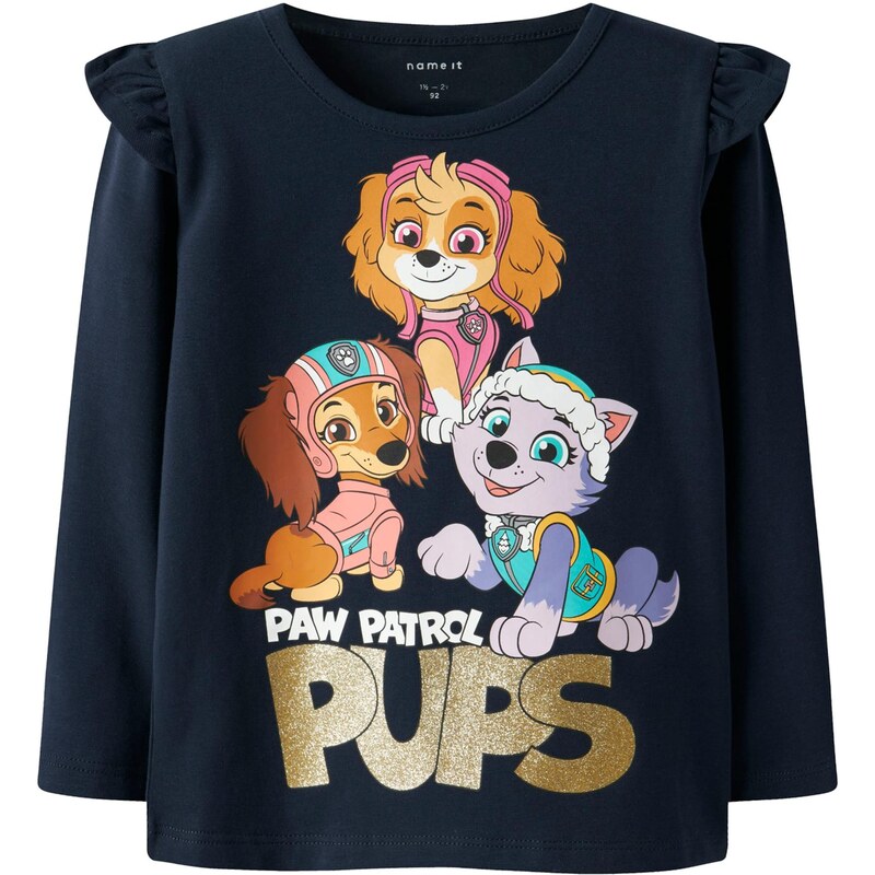 NAME IT Tričko NMFJABA PAW námornícka modrá / azúrová / sépiová / 67436864
