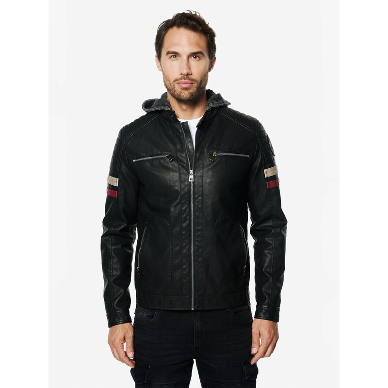 KOROSHI Prechodná bunda bordová / čierna / šedobiela 67436911