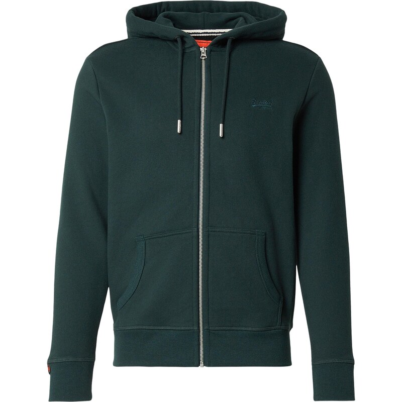 Superdry & Co Tepláková bunda Essential smaragdová 67436998