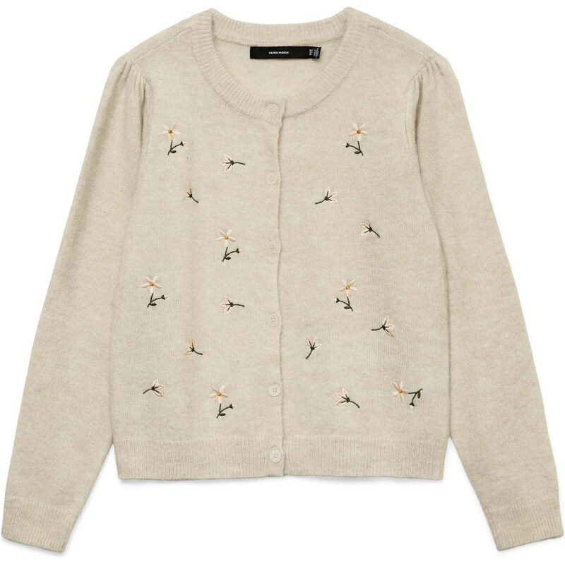 VERO MODA Kardigán VMFiorella béžová / žltá / tmavozelená / púdrová 67449549