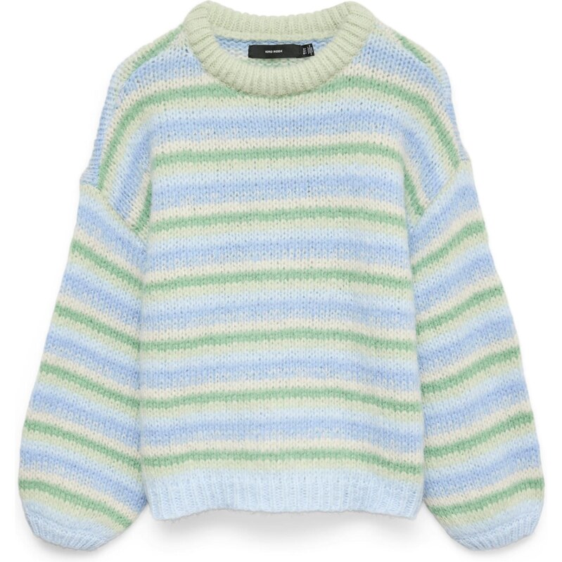 VERO MODA Sveter VMMaybe krémová / svetlomodrá / zelená / pastelovo 67437045