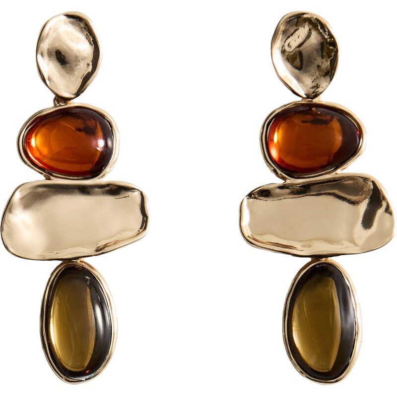 MANGO Náušnice FIONA hrdzavohnedá / zlatá 67437056