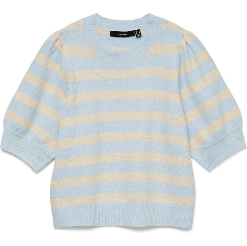 VERO MODA Sveter VMDOFFY svetlobéžová / svetlomodrá 67437061