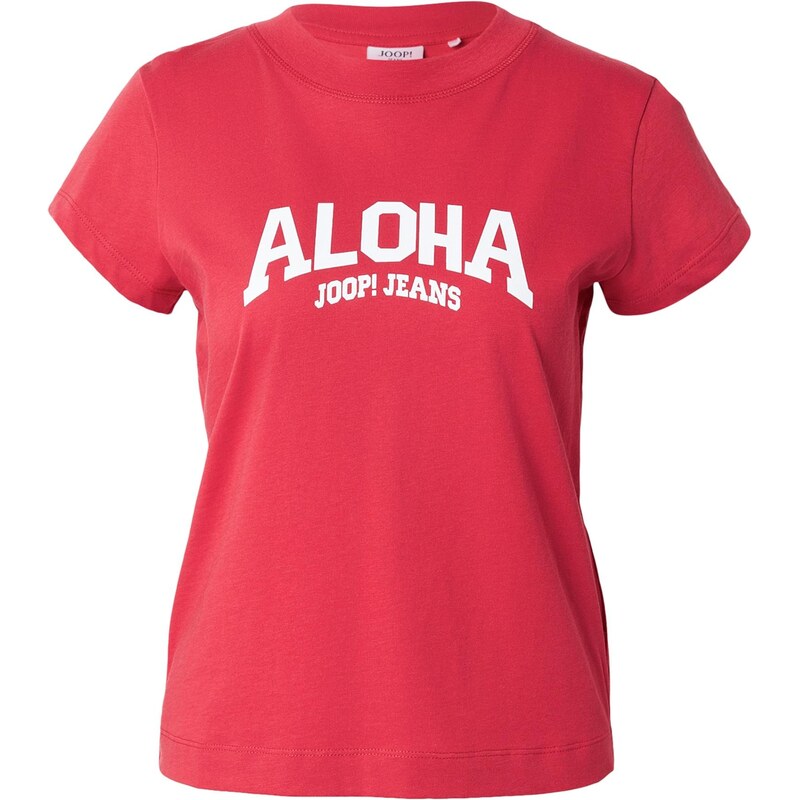 JOOP! Jeans Tričko Toyah červená / biela 67437283