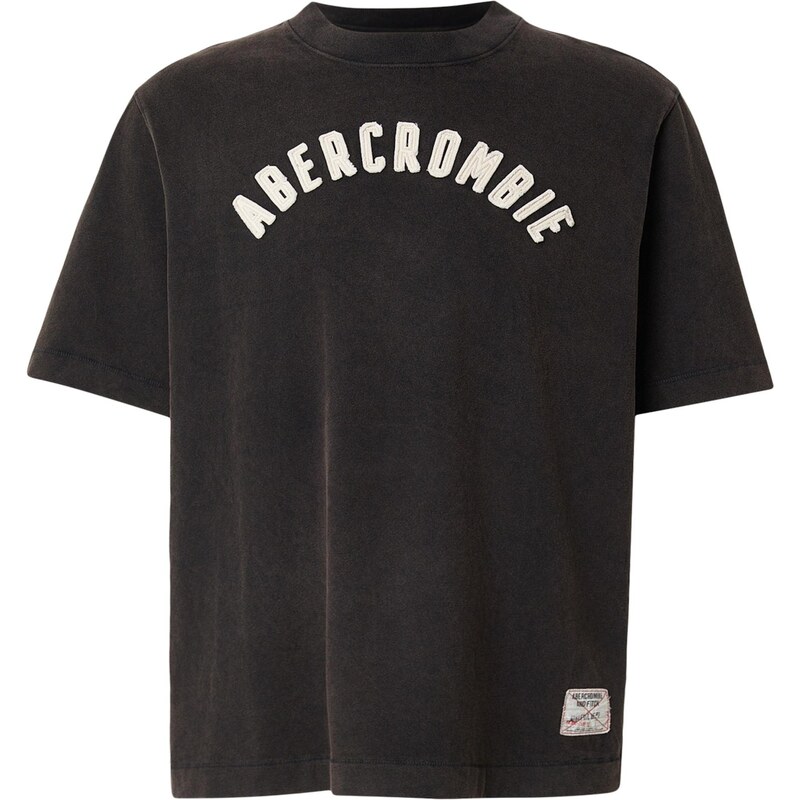 Abercrombie & Fitch Tričko čierna / biela ako vlna 67437444