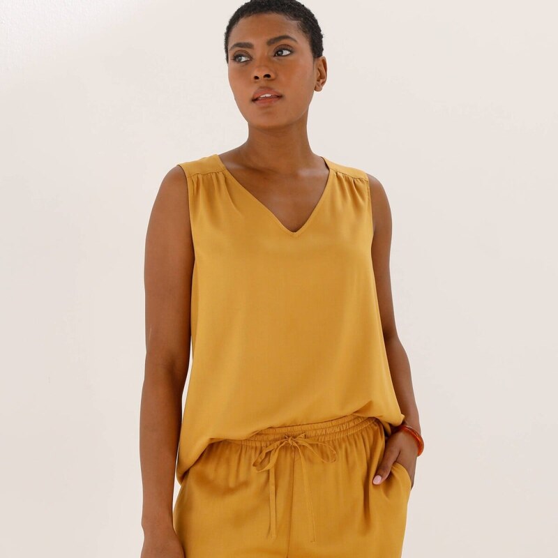 Jednofarebný top s výstrihom do V kari 054 Blancheporte 67436065