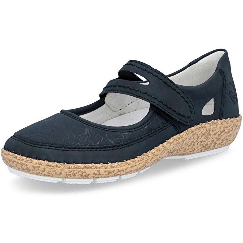 Dámske baleríny RIEKER 44859-14 modrá S6 67438626