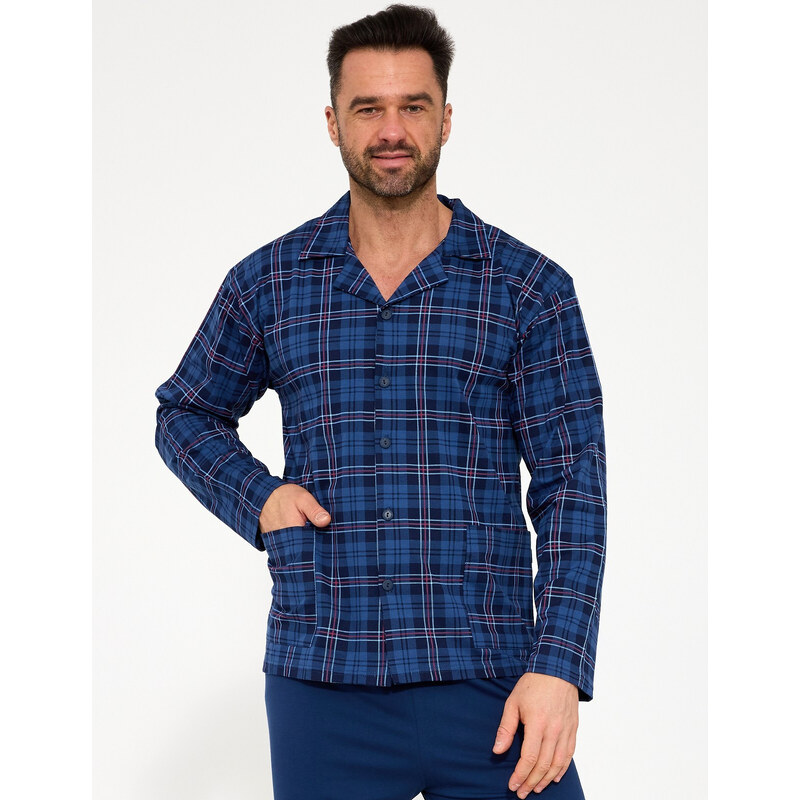 pyžamo model 21921753 dlouhé/r S2XL pánské rozepínací - Cornette 69666520