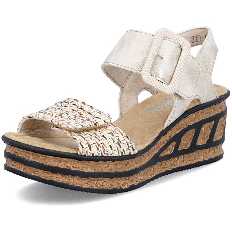 Dámske sandále RIEKER 68172-60 béžová S6 67439428