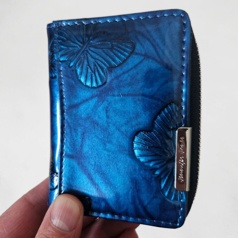 Jennifer Jones Malá dámska kožená peňaženka modrá SCARLETT 67440541