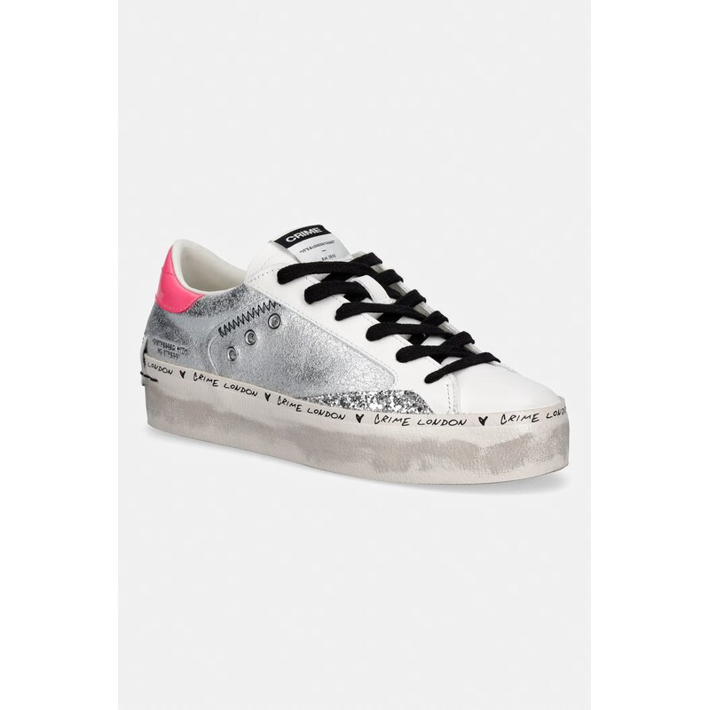 Kožené tenisky Crime London DISTRESSED PLATFORM 67473505