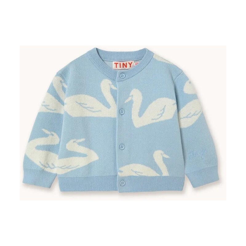 Detský bavlnený kardigan Tinycottons BIG SWANS BABY CARDIGAN 67441192