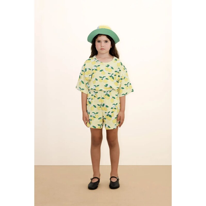 Detské krátke nohavice Tinycottons ORANGES RIB SHORT 67441209