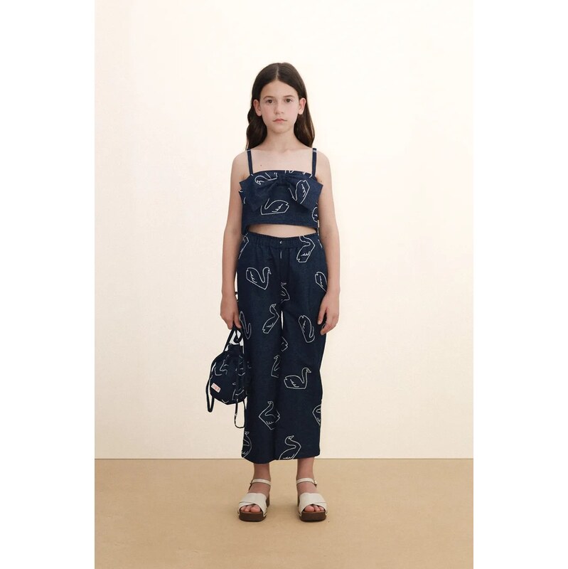 Detské rifle Tinycottons BIG SWANS DENIM PANT 67441223