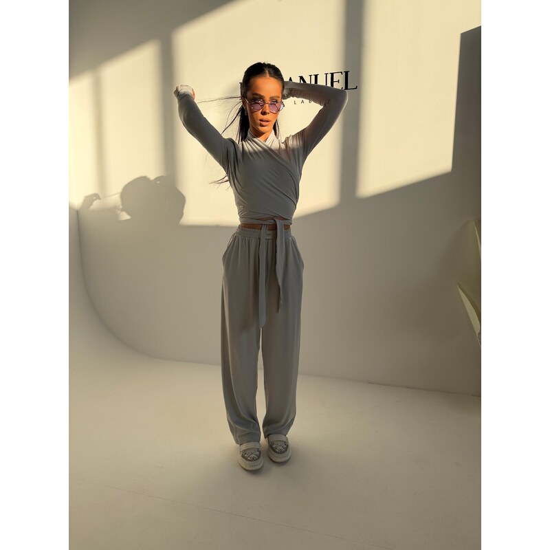 LaManuel Voľné nohavice NOISE sivomodré 67441399