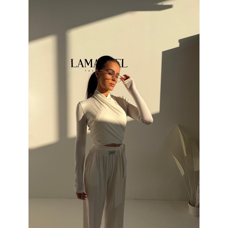 LaManuel Voľné nohavice NOISE biele 67441401