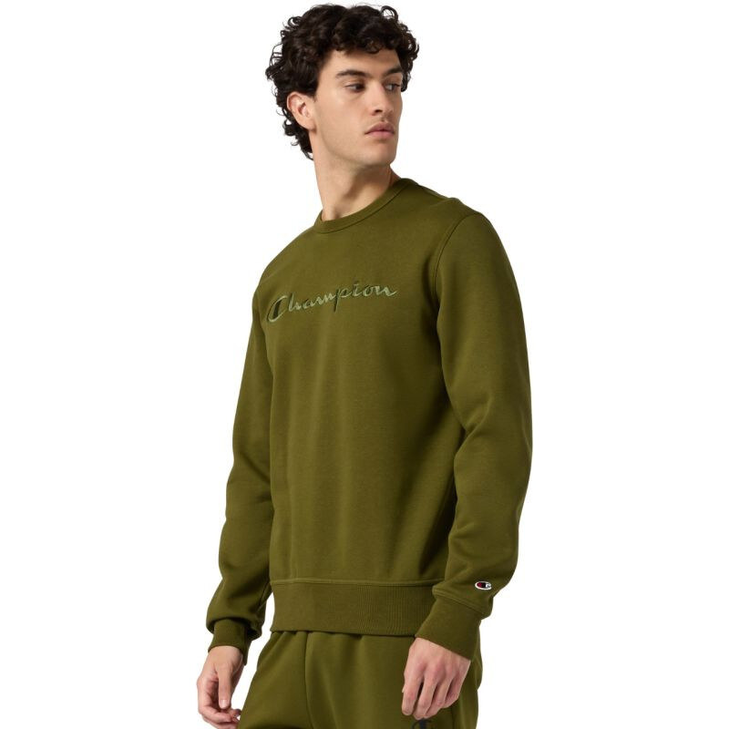 Pánska mikina Champion Crewneck Sweatshirt olive 220272 GS585 pánska 67442451