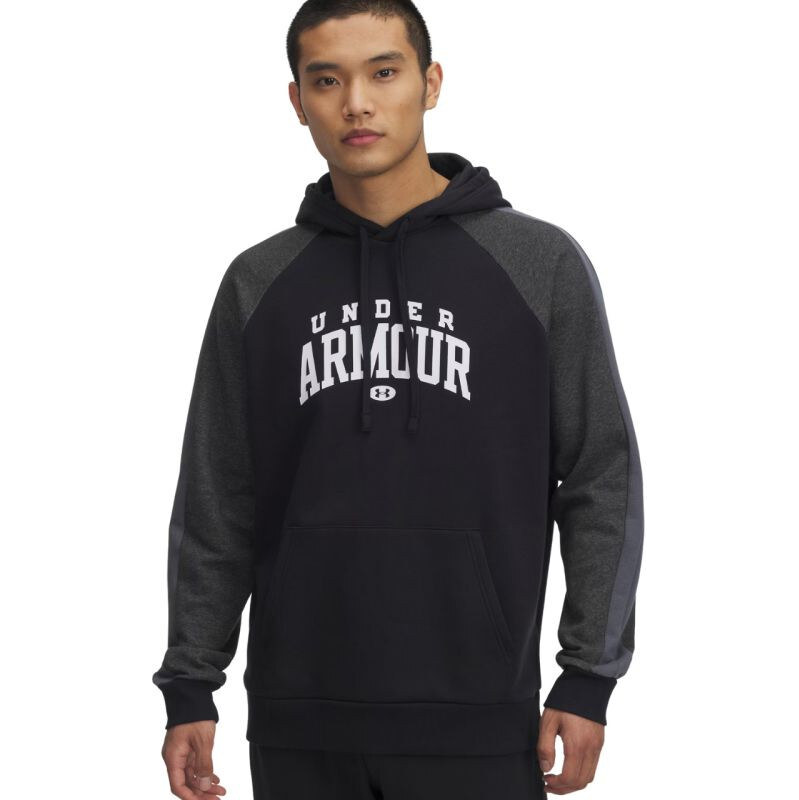 Under Armour Rival Fleece Colorblock Hoodie black 6003958 001 pánske 67442471