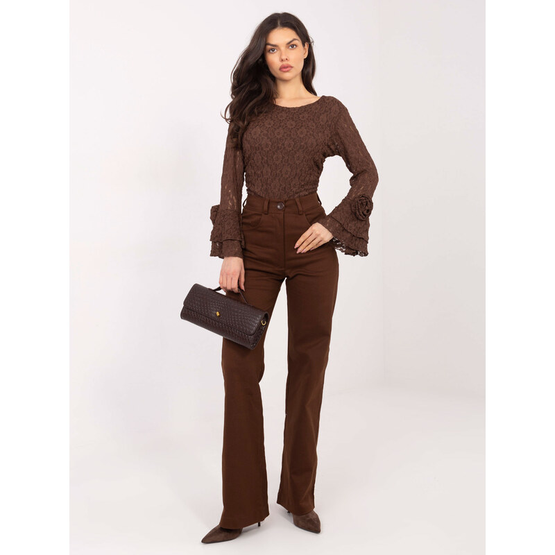 Dámske nohavice LK SP 510106.14P Tmavo hnedé - FPrice 67443453