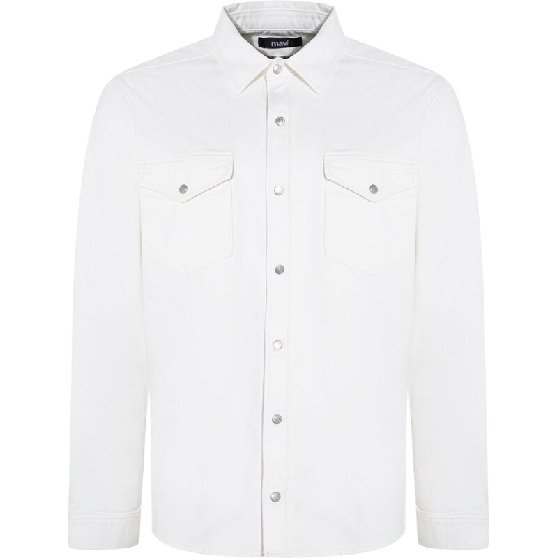 Mavi Košeľa biely denim 67448816