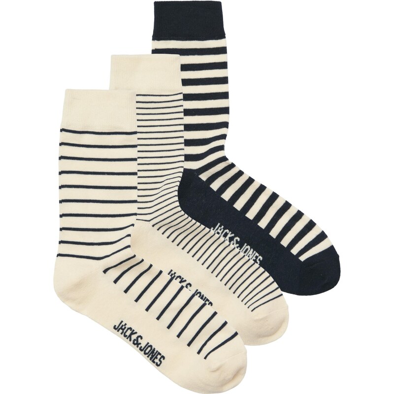 JACK & JONES Ponožky JACGALE svetlobéžová / čierna 67448821