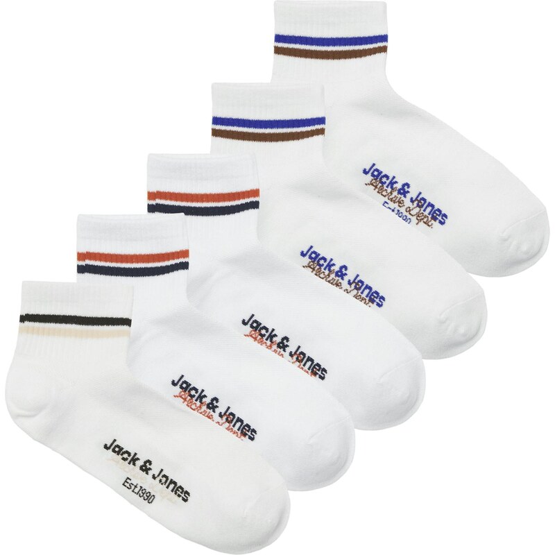 JACK & JONES Ponožky JACBOSTON tmavomodrá / čokoládová / čierna / 67448824