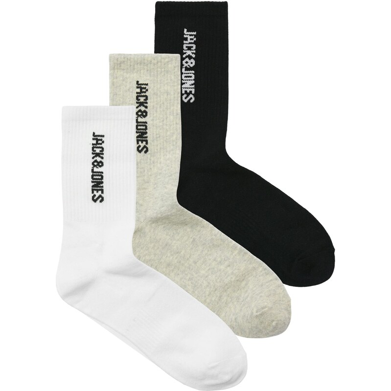 JACK & JONES Ponožky JACLIAM béžová melírovaná / čierna / biela 67448826