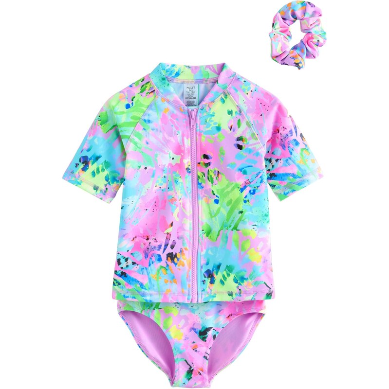 Next Jednodielne plavky námornícka modrá / svetlomodrá / neónovo 67448864