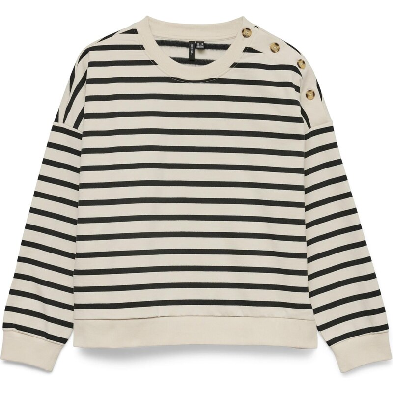 VERO MODA Mikina VMTONY krémová / čierna 67448886