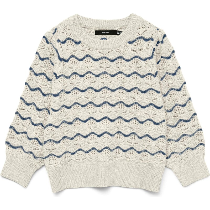VERO MODA Sveter VMLEONOR nebielená / námornícka modrá 67448888