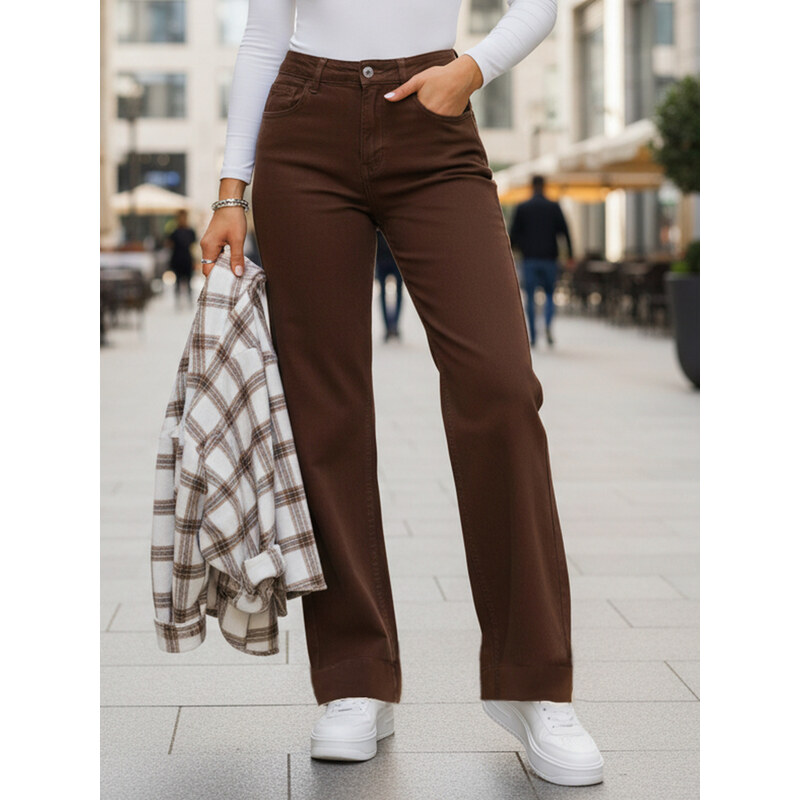 DStreet Hnedé rovné rifle 67446878