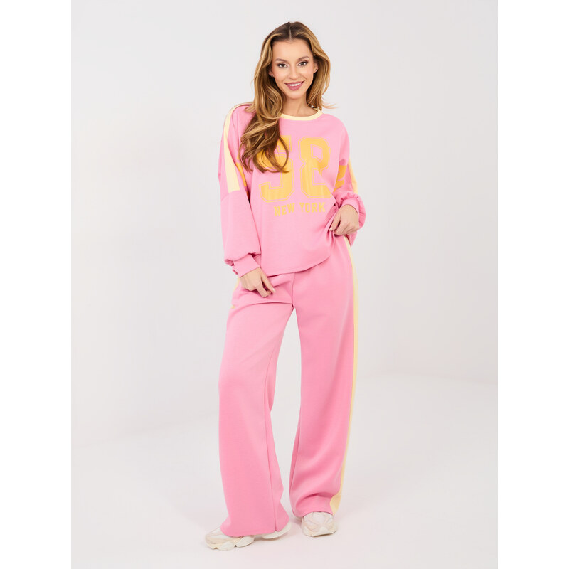 RUE PARIS Ružová tepláková súprava s nápisom 67446887