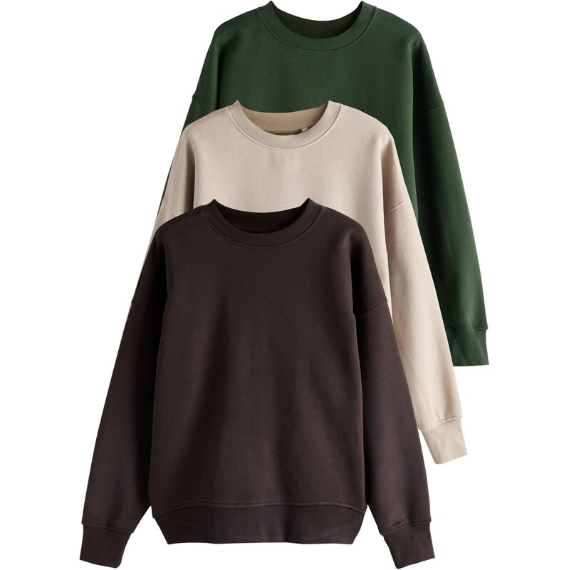 Next Mikina béžová / čokoládová / tmavozelená 67448899