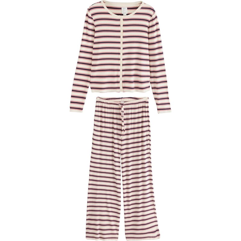 Next Pyžamo nebielená / tmavomodrá / tmavočervená 67448960