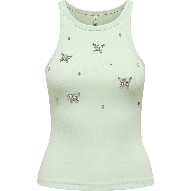 ONLY Top ONLFILIZ pastelovo zelená / strieborná 67448988