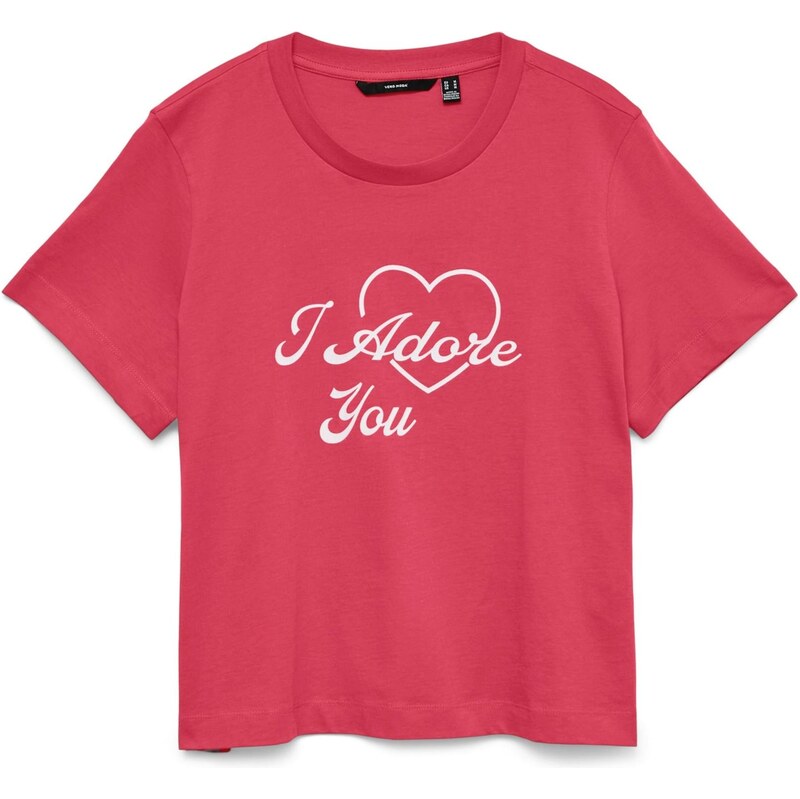 VERO MODA Tričko krvavo červená / biela 67449225