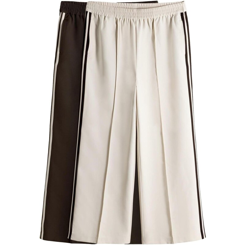 The Set Nohavice čokoládová / biela 67449344