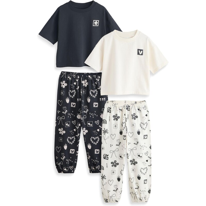 Next Pyžamo čierna / biela 67449503