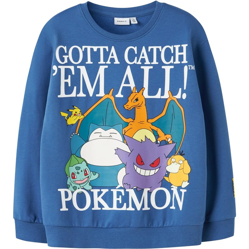 NAME IT Mikina NKMJOBI POKEMON modrá / petrolejová / oranžová / biela 67459293
