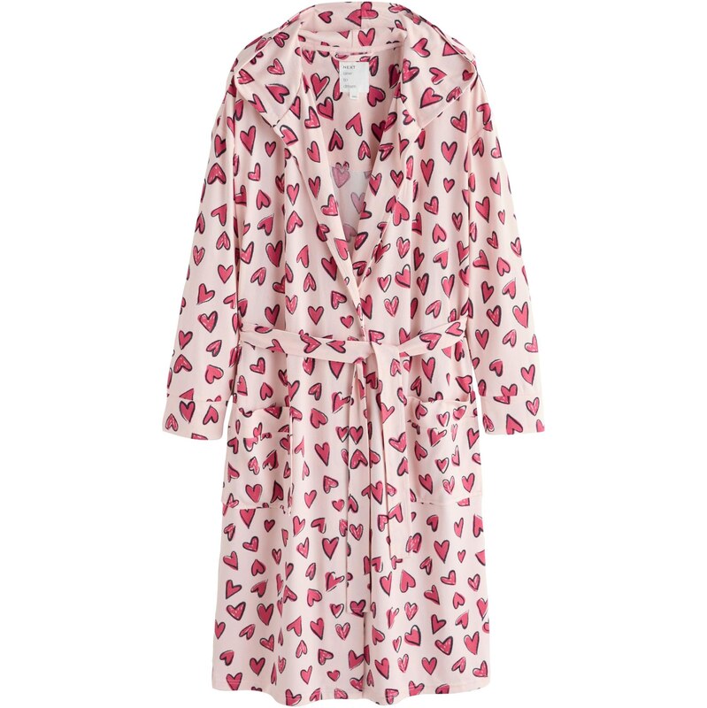 Next Dlhý župan svetloružová / červená / čierna 67449533