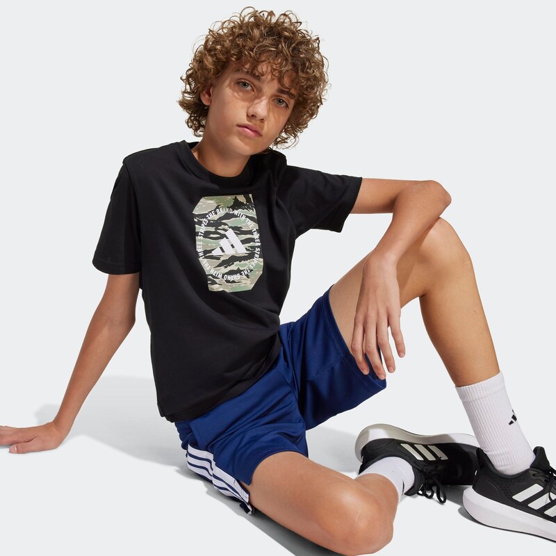 ADIDAS SPORTSWEAR Funkčné tričko kaki / pastelovo zelená / čierna / 67449540