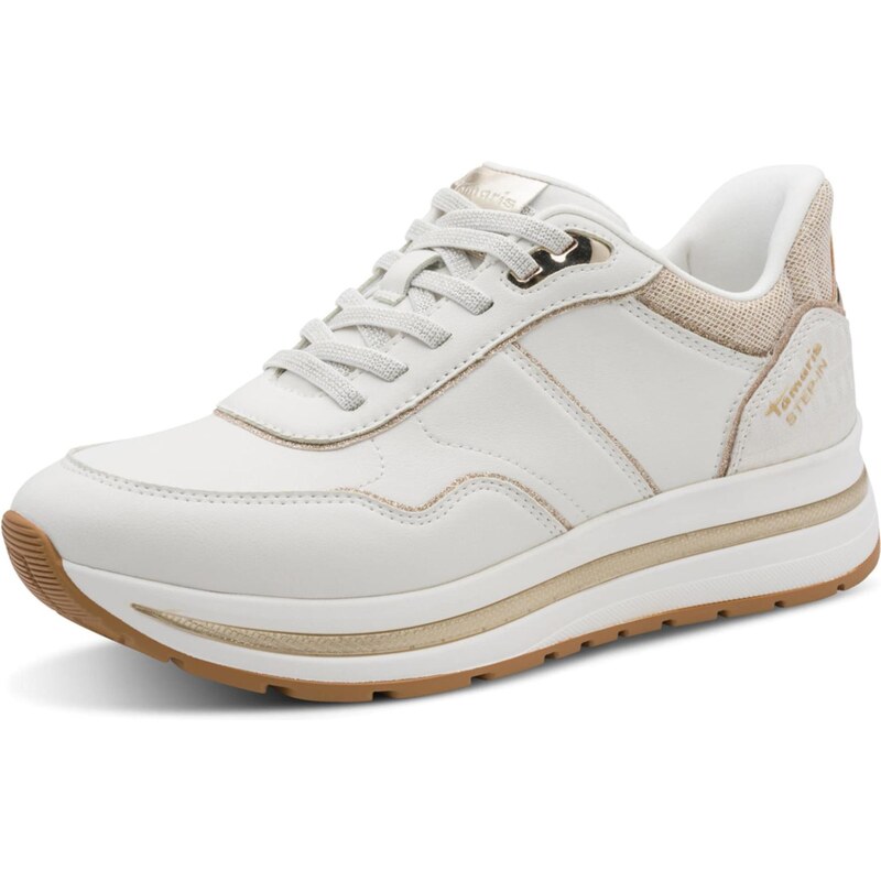Tamaris Nízke tenisky tmavobéžová / biela 67449586