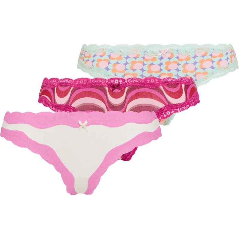 LSCN by LASCANA Tangá modrá / pastelovo zelená / ružová / purpurová 67449627