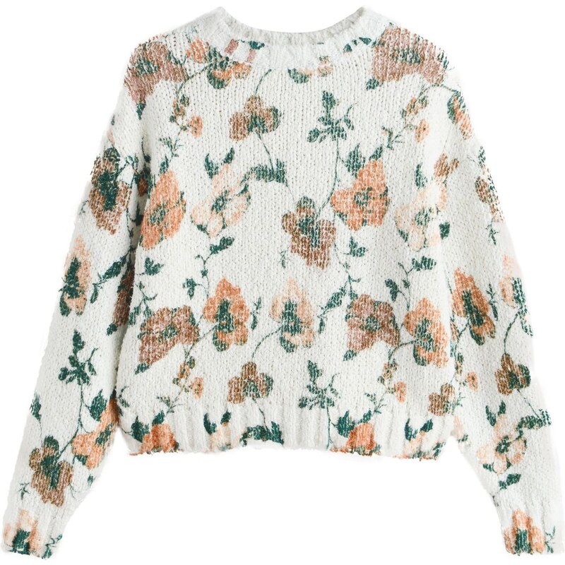 Next Sveter nebielená / hnedá / tmavozelená / oranžová 67449620