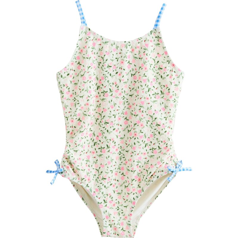 Next Jednodielne plavky zelená / ružová / šedobiela 67449645