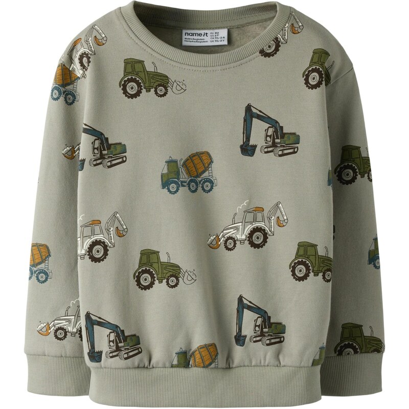 NAME IT Mikina NMMBASIL sivá / tmavosivá / čierna / biela 67459355