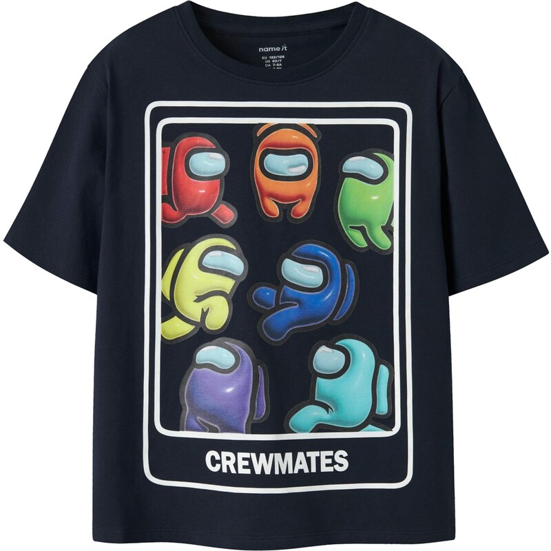 NAME IT Tričko NKMFABRON AMONGUS námornícka modrá / žltá / červená / 67459510